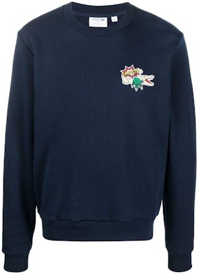 LACOSTE FW22 圖案貼布圓領長袖上衣 藍色 SH1359-166 Buy LACOSTE FW22 圖案貼布圓領長袖上衣 藍色 SH1359-166