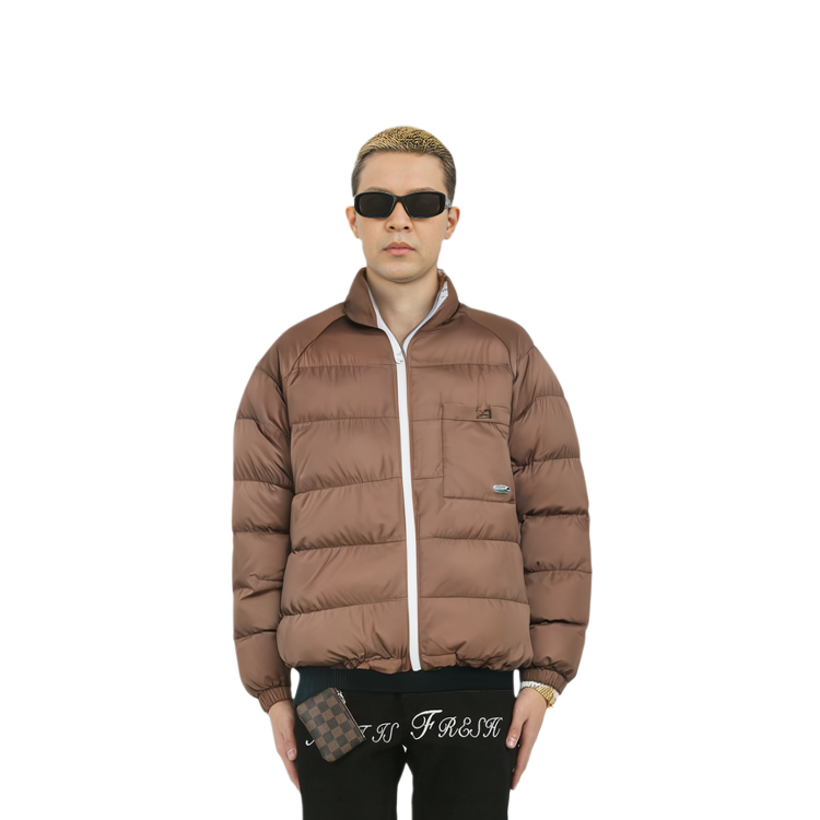 Sizing Lacoste FW22 Ivory White Geometric Print Reversible Jacket for Men BH03997DX