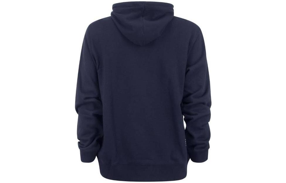 Lookbook Lacoste FW22 Navy Blue Logo Print Drawstring Hoodie SH9660-166