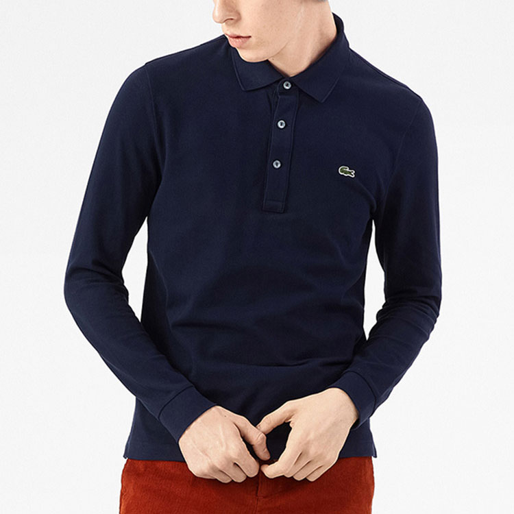 Cheap LACOSTE FW22 修身款刺繡鱷魚長袖POLO衫 男款 PH5894L2