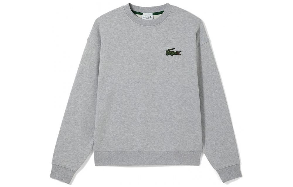 Order Lacoste FW22 Unisex Pullover Sweatshirt with Logo Print - Gray SH6405-CCA