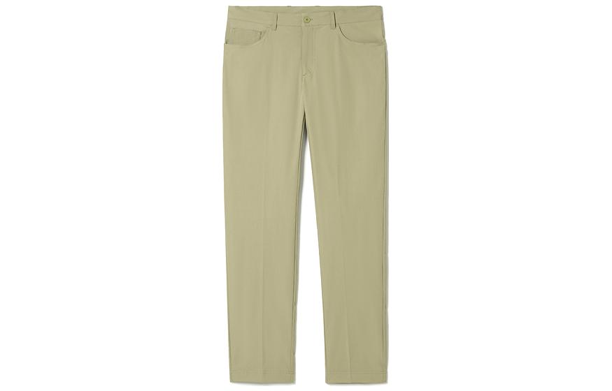 LACOSTE FW23  Solid Color Zip Casual Pants - Camel Beige. HH0922-CBB