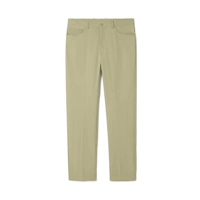 LACOSTE FW23 Solid Color Zip Casual Pants - Camel Beige. HH0922-CBB