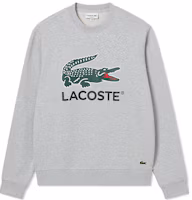 Order Lacoste 2023秋冬動物圖案圓領衛衣 銀灰色 SH1281-CCA