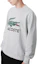 Shop Lacoste FW23 Animal Pattern Crewneck Sweatshirt Silver Grey SH1281-CCA