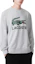 Purchase Lacoste FW23 Animal Pattern Crewneck Sweatshirt Silver Grey SH1281-CCA
