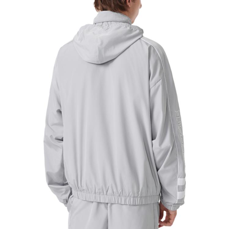 Lacoste FW23 Grey Logo Print Zip-Up Hooded Jacket BH5983-NWG 圖 4