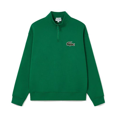 Lacoste FW23 Unisex Animal Print Stand Collar Sweatshirt in Dark Green SH0069-CNQ