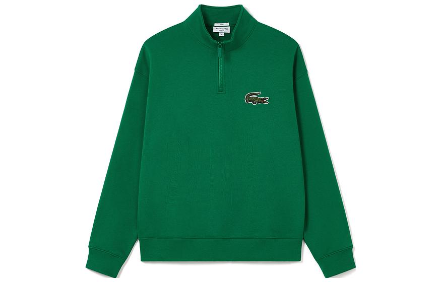 Lacoste FW23 Unisex Animal Print Stand Collar Sweatshirt in Dark Green SH0069-CNQ 圖 2