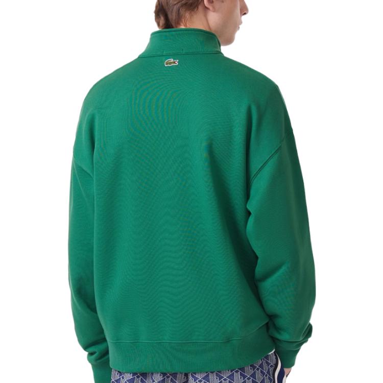 Lacoste FW23 Unisex Animal Print Stand Collar Sweatshirt in Dark Green SH0069-CNQ 圖 4