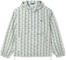 LACOSTE Geometric Pattern Half-Zip Sweatshirt Unisex Green Plaid Design. BH2750 LACOSTE Geometric Pattern Half-Zip Sweatshirt Unisex Green Plaid Design. BH2750