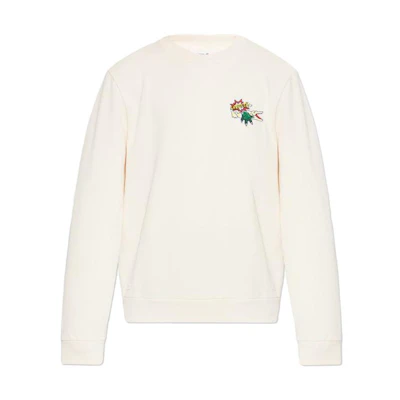 LACOSTE Graphic Patch Crewneck Sweatshirt Beige SH1359-XFJ