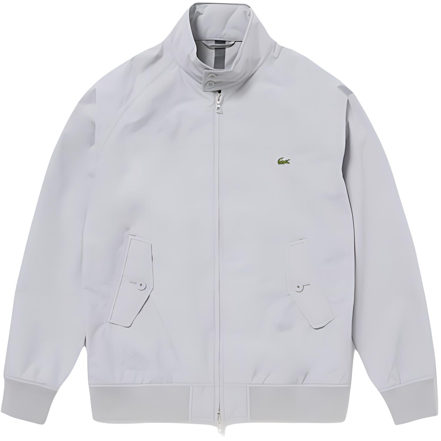 Lacoste Gray Stand Collar Zip-Up Fitted Jacket BH063LJ-CCA