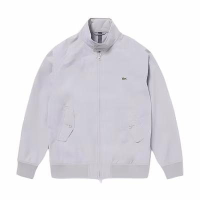 Lacoste Gray Stand Collar Zip-Up Fitted Jacket BH063LJ-CCA