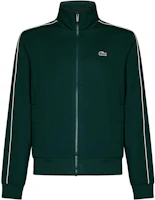 Lacoste Green Animal Print Zip-Up Jacket with Stand Collar SH1457-132