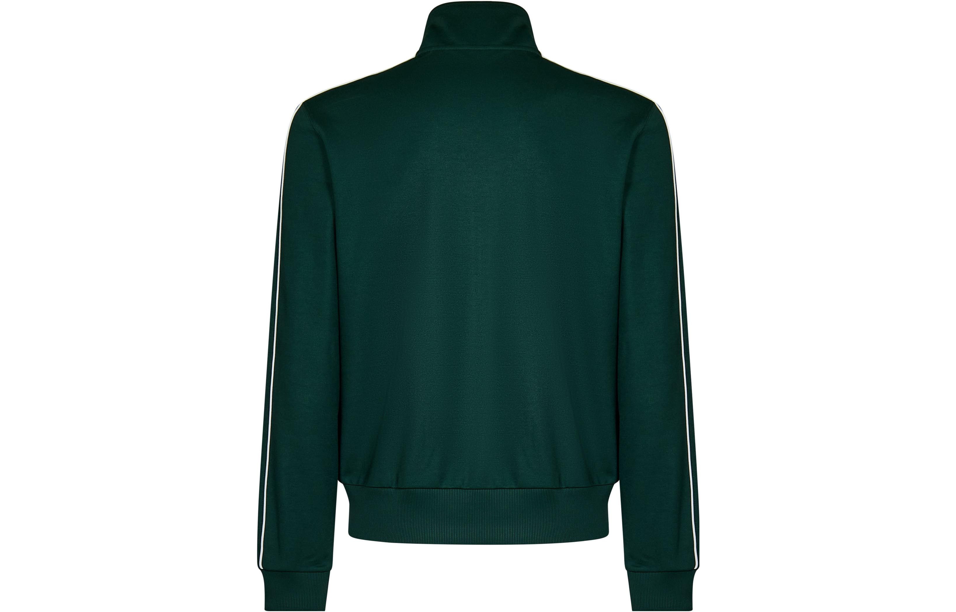 Lookbook ラコステ グリーン アニマル柄 ジップアップジャケット スタンドカラー付き SH1457-132