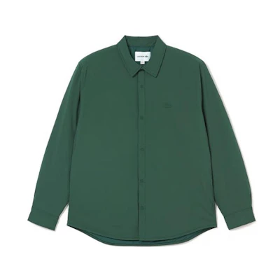 Lacoste Green Embroidered Logo Single-Breasted Collared Jacket CH4613-98