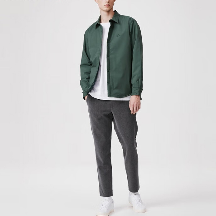 Lacoste Green Embroidered Logo Single-Breasted Collared Jacket CH4613-98 圖 4