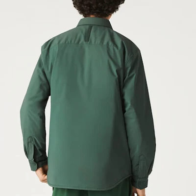 Lacoste Green Embroidered Logo Single-Breasted Collared Jacket CH4613-98 Purchase Lacoste Green Embroidered Logo Single-Breasted Collared Jacket CH4613-98
