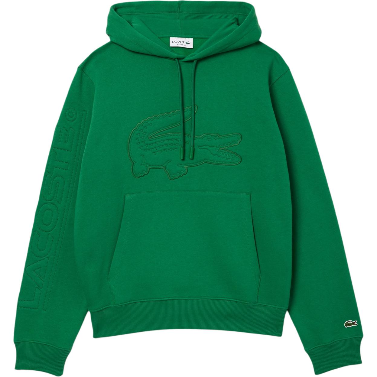 Lacoste Green Hoodie with Crocodile Logo and Stitch Design SH2105-CNQ