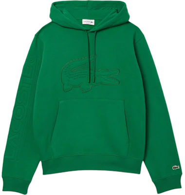 Lacoste Green Hoodie with Crocodile Logo and Stitch Design SH2105-CNQ Order Lacoste Green Hoodie with Crocodile Logo and Stitch Design SH2105-CNQ