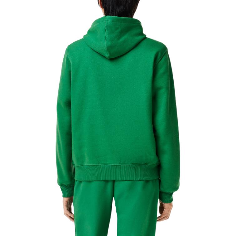 Shop Lacoste Green Hoodie with Crocodile Logo and Stitch Design SH2105-CNQ