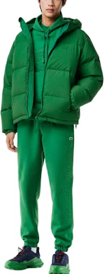 Lacoste Green Hoodie with Crocodile Logo and Stitch Design SH2105-CNQ Purchase Lacoste Green Hoodie with Crocodile Logo and Stitch Design SH2105-CNQ