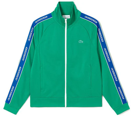 LACOSTE Green Letter Print Full-Zip Sweatshirt with Stand Collar SH0081-HD2 Buy LACOSTE Green Letter Print Full-Zip Sweatshirt with Stand Collar SH0081-HD2
