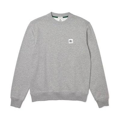 LACOSTE Grey Crewneck Logo Sweatshirt SH9182-4JV