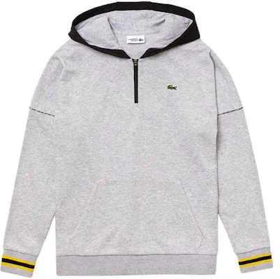 Lacoste 灰色拼色半拉链连帽长袖卫衣 SH4889-51-YAB Order Lacoste 灰色拼色半拉链连帽长袖卫衣 SH4889-51-YAB