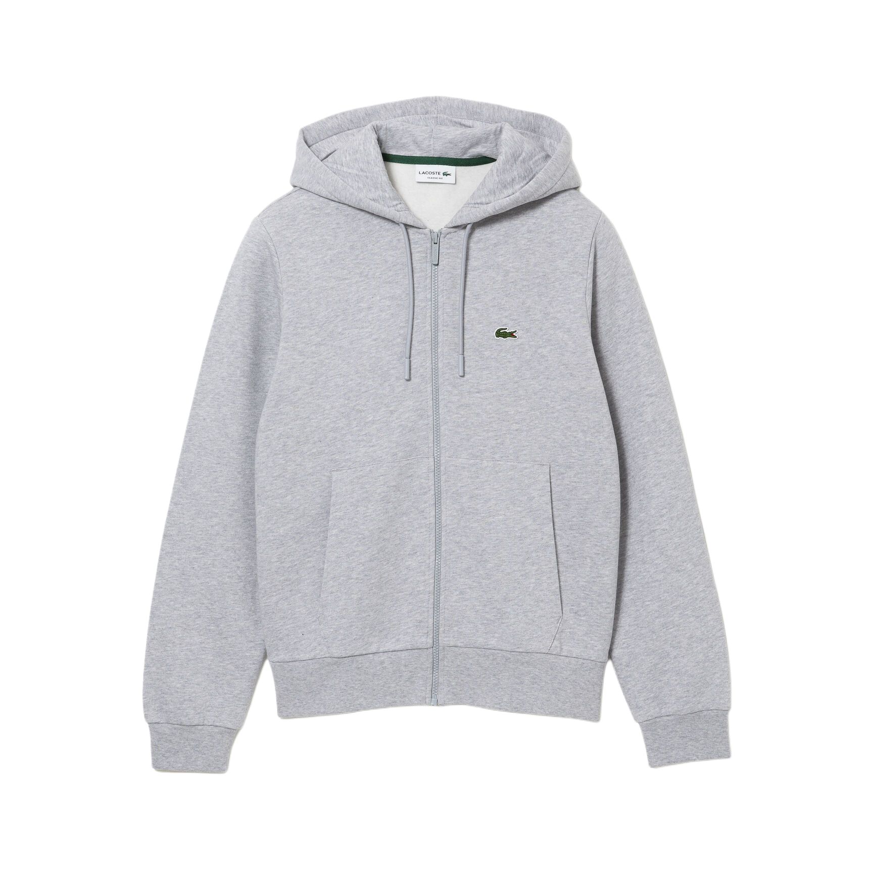 LACOSTE Grey Logo Icon Hoodie Zip-Up Sweatshirt SH9626-CCA