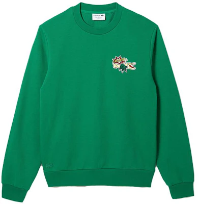 Lacoste Holiday Crewneck Pullover Sweatshirt Fluorescent Green SH1359-135911-LDM Buy Lacoste Holiday Crewneck Pullover Sweatshirt Fluorescent Green SH1359-135911-LDM