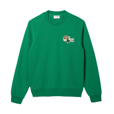 Lacoste Holiday Crewneck Pullover Sweatshirt Fluorescent Green SH1359-135911-LDM