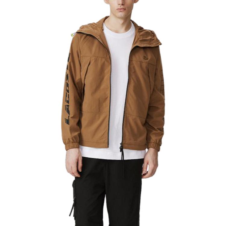 Details for Lacoste Letter Print Zip-Up Hoodie Jacket - French Crocodile Style BH0161