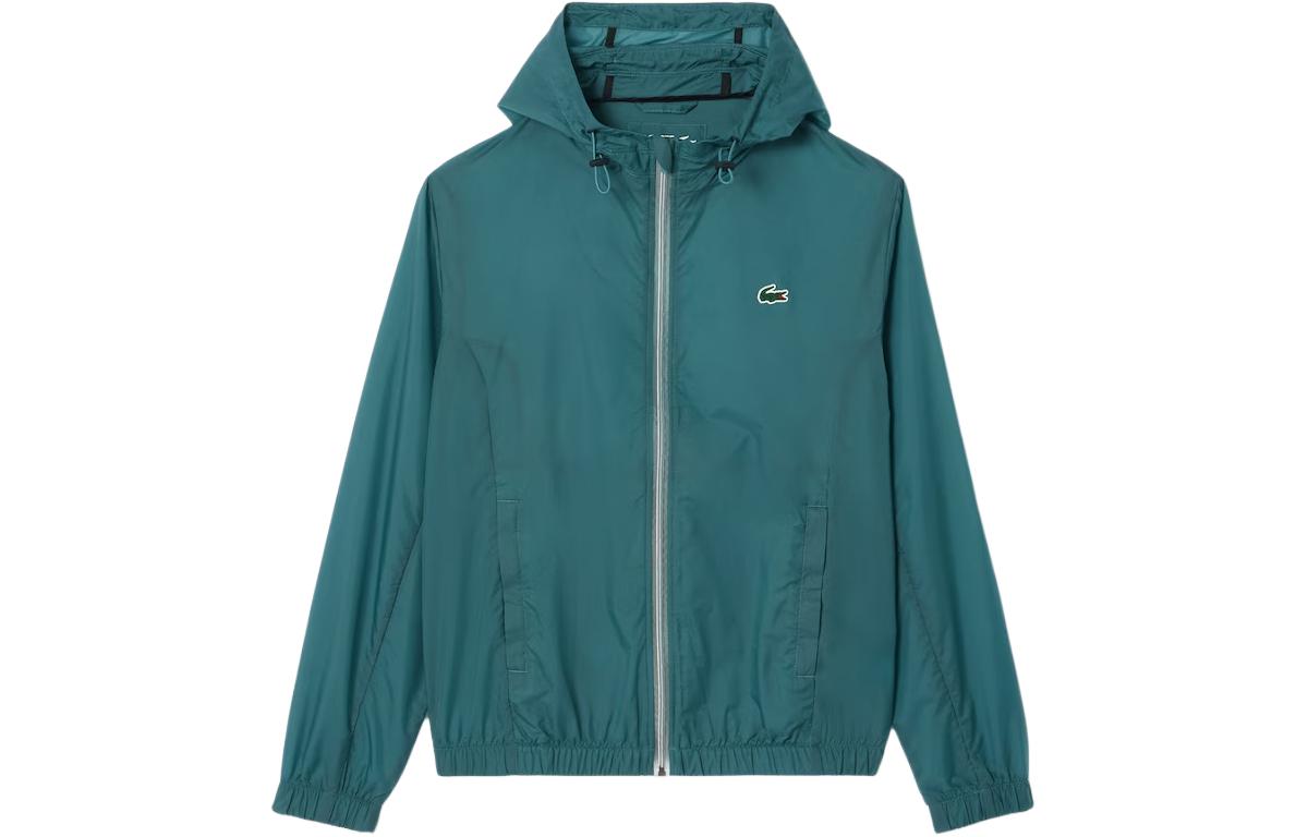 LACOSTE Light Blue Animal Pattern Zip-Up Hoodie Jacket BH7449-IY4