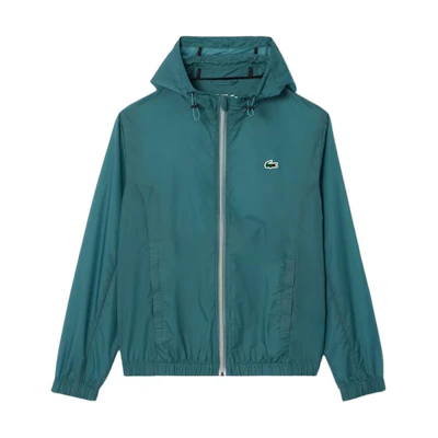 LACOSTE Light Blue Animal Pattern Zip-Up Hoodie Jacket BH7449-IY4