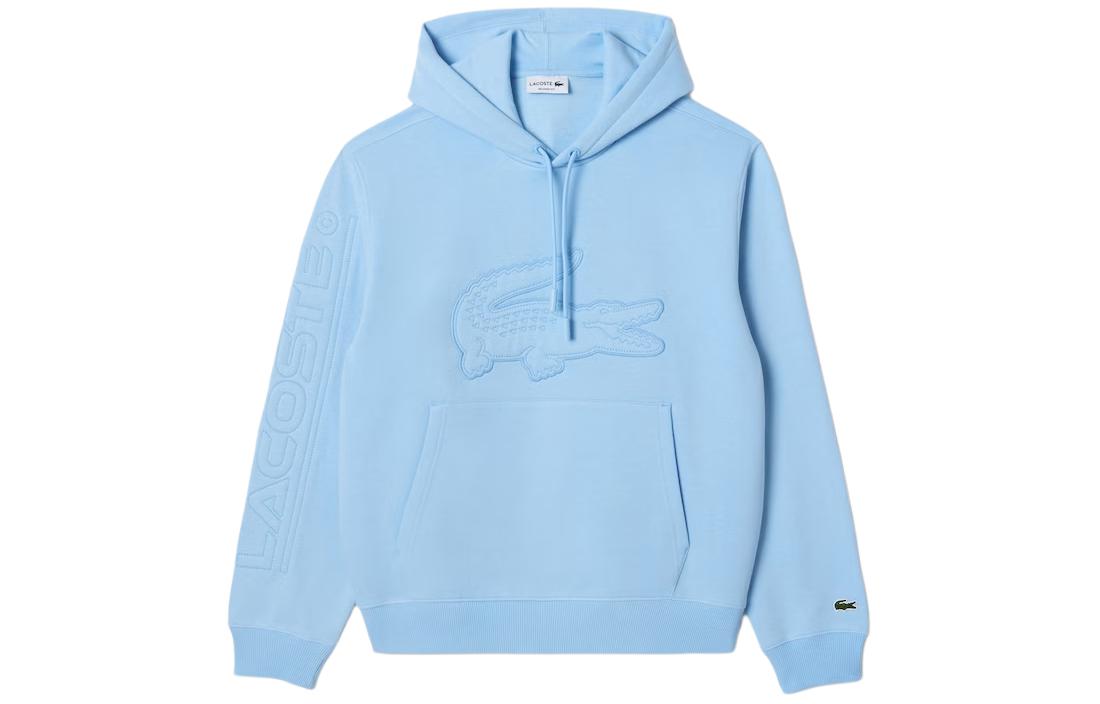 Order Lacoste 浅蓝色连帽卫衣 运动跑步款 SH2105-HBP