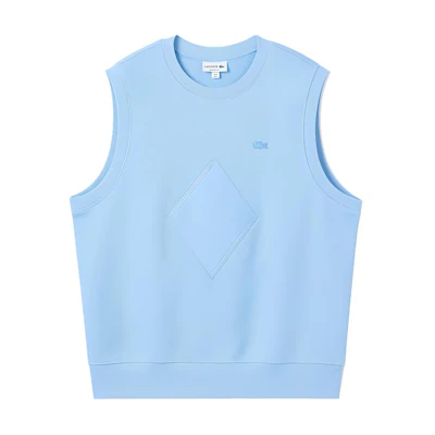 Lacoste Light Blue Sleeveless Crewneck Sweatshirt Relaxed Fit SH2948-HBP