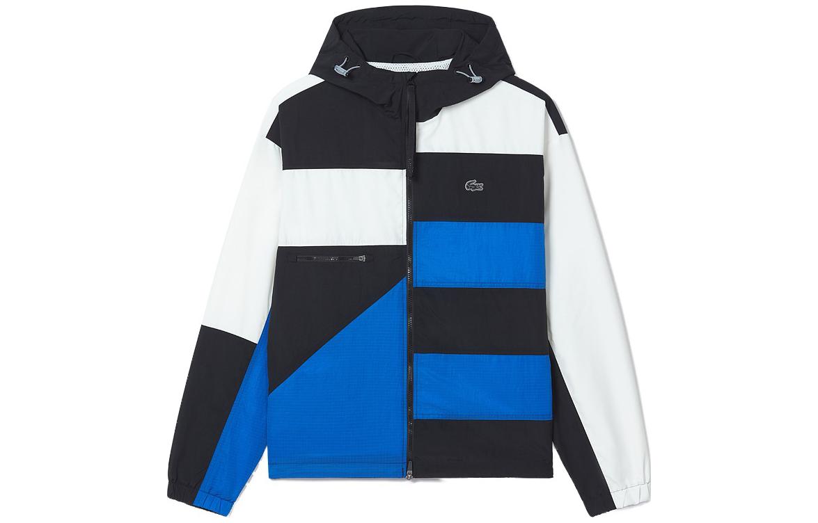 Order Lacoste Lightweight Colorblock Hoodie Jacket - Black/White/Blue BH0150-SE1