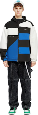 Lacoste Lightweight Colorblock Hoodie Jacket - Black/White/Blue BH0150-SE1 Lookbook Lacoste Lightweight Colorblock Hoodie Jacket - Black/White/Blue BH0150-SE1