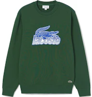 LACOSTE Loose Fit Crewneck Pullover Sweatshirt Green SH5087-132 LACOSTE Loose Fit Crewneck Pullover Sweatshirt Green SH5087-132