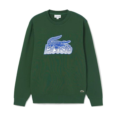 LACOSTE Loose Fit Crewneck Pullover Sweatshirt Green SH5087-132