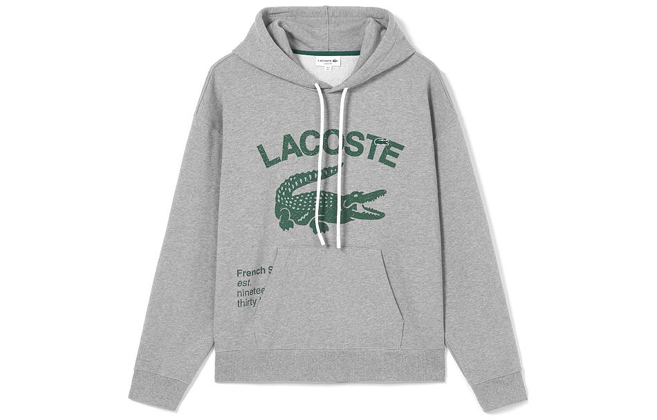 Lacoste Loose Fit Hoodie Long Sleeve Sweatshirt - Grey SH0107-137983