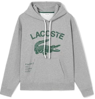 Lacoste Loose Fit Hoodie Long Sleeve Sweatshirt - Grey SH0107-137983 Lacoste Loose Fit Hoodie Long Sleeve Sweatshirt - Grey SH0107-137983
