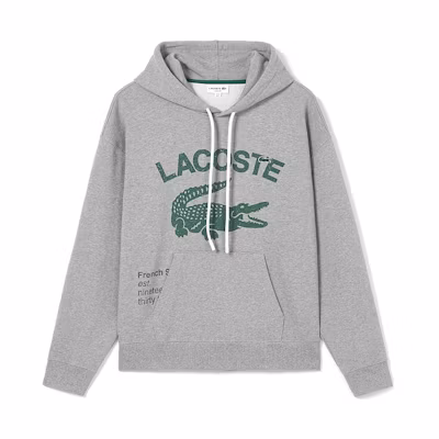 Lacoste Loose Fit Hoodie Long Sleeve Sweatshirt - Grey SH0107-137983
