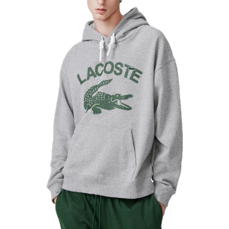 Lacoste Loose Fit Hoodie Long Sleeve Sweatshirt - Grey SH0107-137983 圖 4