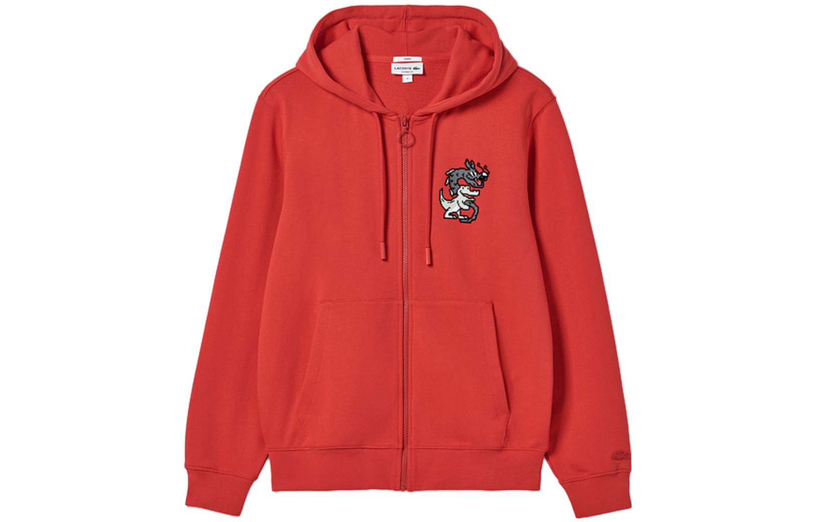 Order LACOSTE Lunar New Year Cartoon Print Hoodie Unisex Red SH4758-240