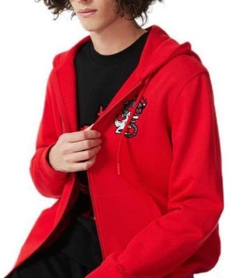 LACOSTE Lunar New Year Cartoon Print Hoodie Unisex Red SH4758-240 Purchase LACOSTE Lunar New Year Cartoon Print Hoodie Unisex Red SH4758-240