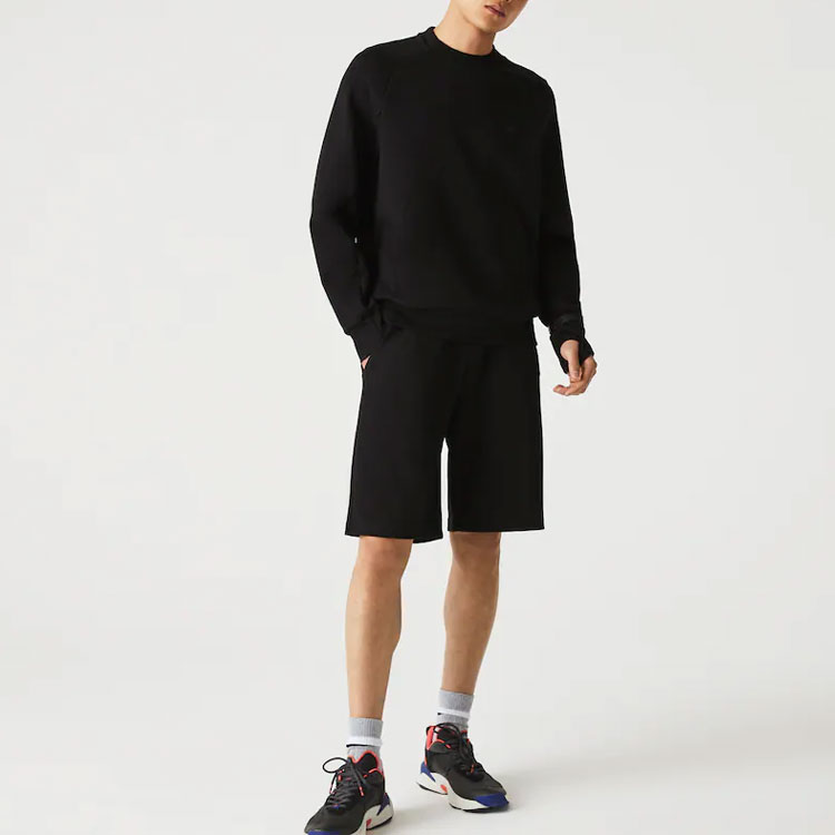 Lookbook Lacoste Men’s Black Pullover Raglan Sweatshirt SS22 Limited Edition SH2695-031