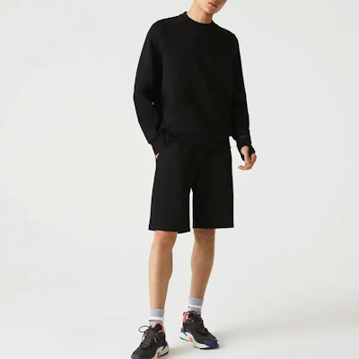 Lacoste Men’s Black Pullover Raglan Sweatshirt SS22 Limited Edition SH2695-031 Lookbook Lacoste Men’s Black Pullover Raglan Sweatshirt SS22 Limited Edition SH2695-031